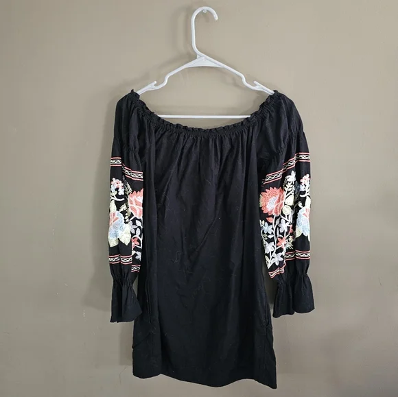 Free people Fleur Du Jour Cotton Embroidered Mini dress Retail $148 - Picture 8 of 10